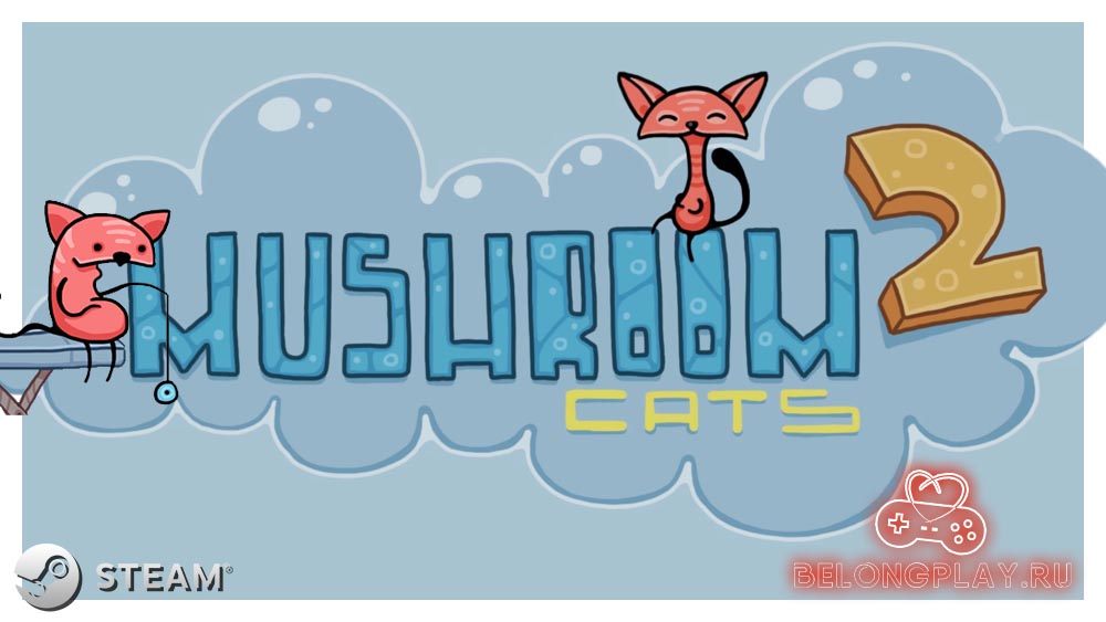 Mushroom Cats 2 game logo art
