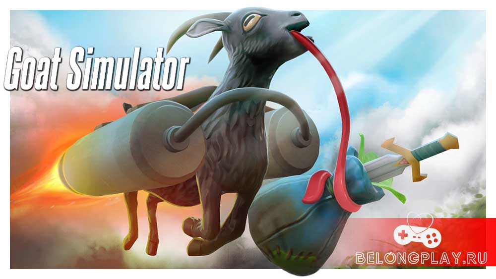 Goat Simulator game cover art logo wallpaper