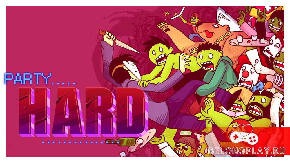 PARTY HARD game art logo wallpaper