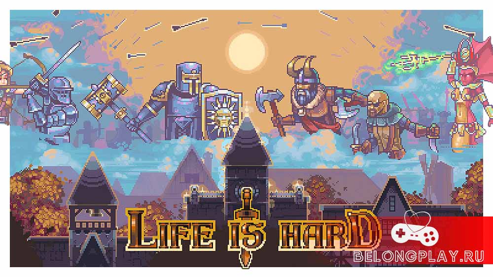 Life is Hard game logo wallpaper art
