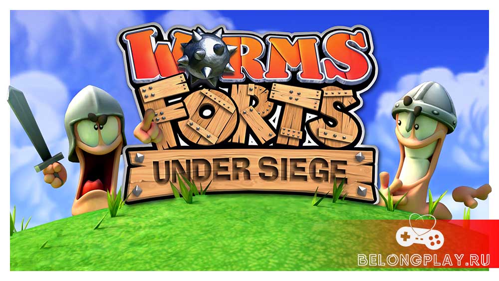 Worms Forts: Under Siege art logo wallpaper game cover