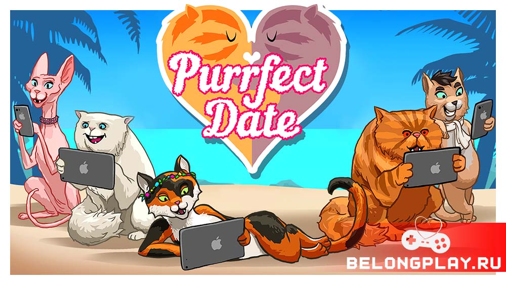 Purrfect Date Cat Island game cover art logo wallpaper poster