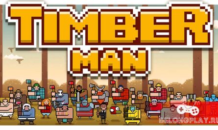 Timberman game cover art logo wallpaper