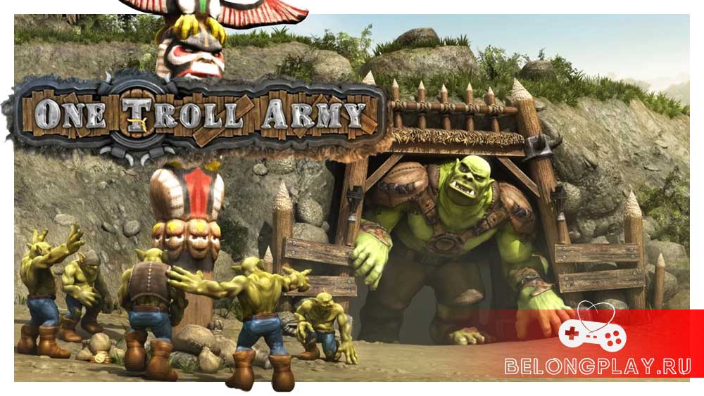 One Troll Army art logo wallpaper game