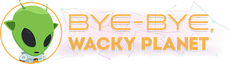 Игра о зелёном человечке Bye-Bye, Wacky Planet (Прощай, Дурацкая Планета) 2 Bye-Bye, Wacky Planet Logo