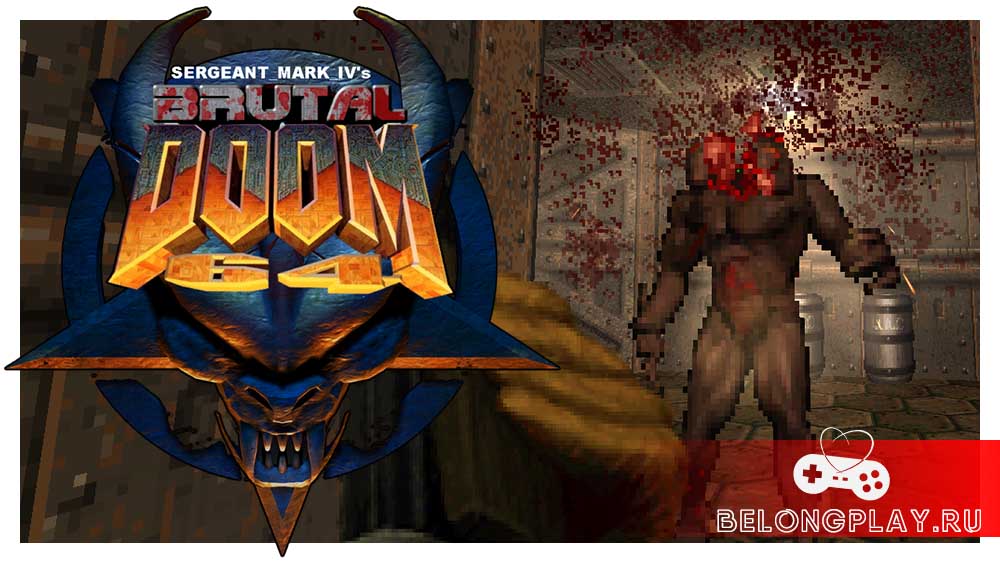 Brutal Doom 64 art logo wallpaper game