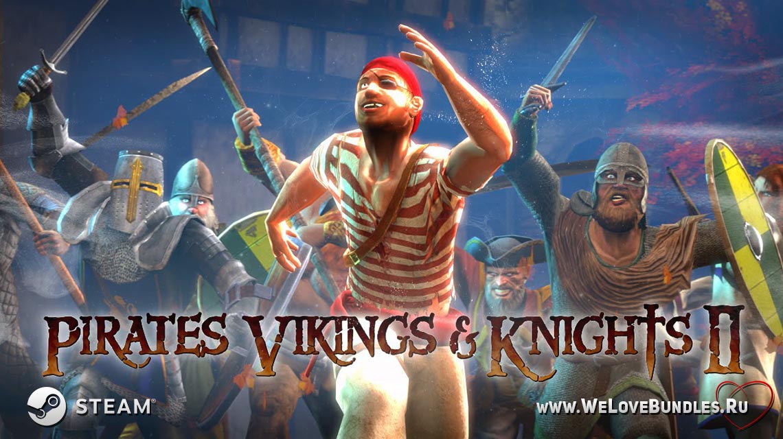 Pirates Vikings and Knights II game art logo