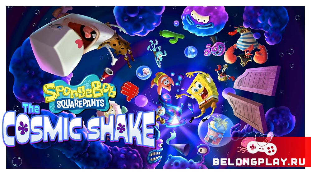 SpongeBob SquarePants: The Cosmic Shake game cover art logo wallpaper