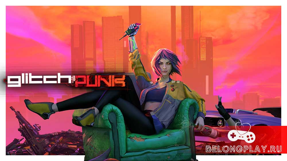 Glitchpunk game art logo wallpaper