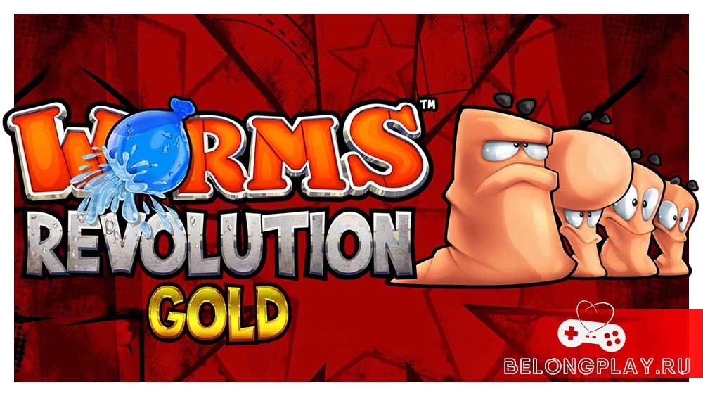 Worms Revolution game art logo wallpaper gold edition