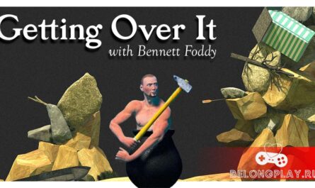 Getting Over It with Bennett Foddy Logo Art Wallpaper Cover