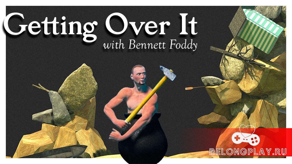 Getting Over It with Bennett Foddy Logo Art Wallpaper Cover