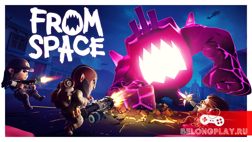 FROM SPACE game art logo wallpaper