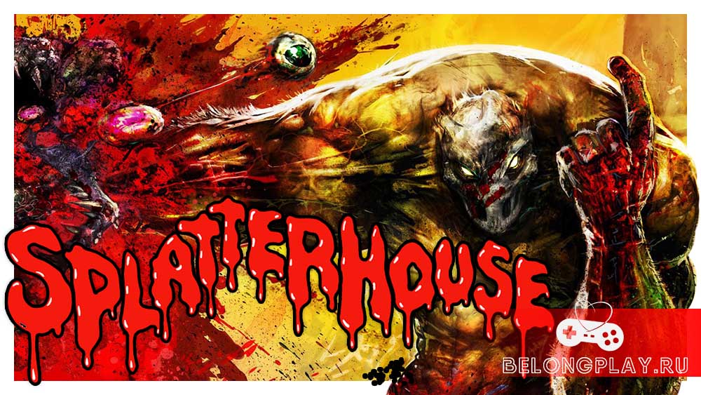 Splatterhouse art cover logo wallpaper game