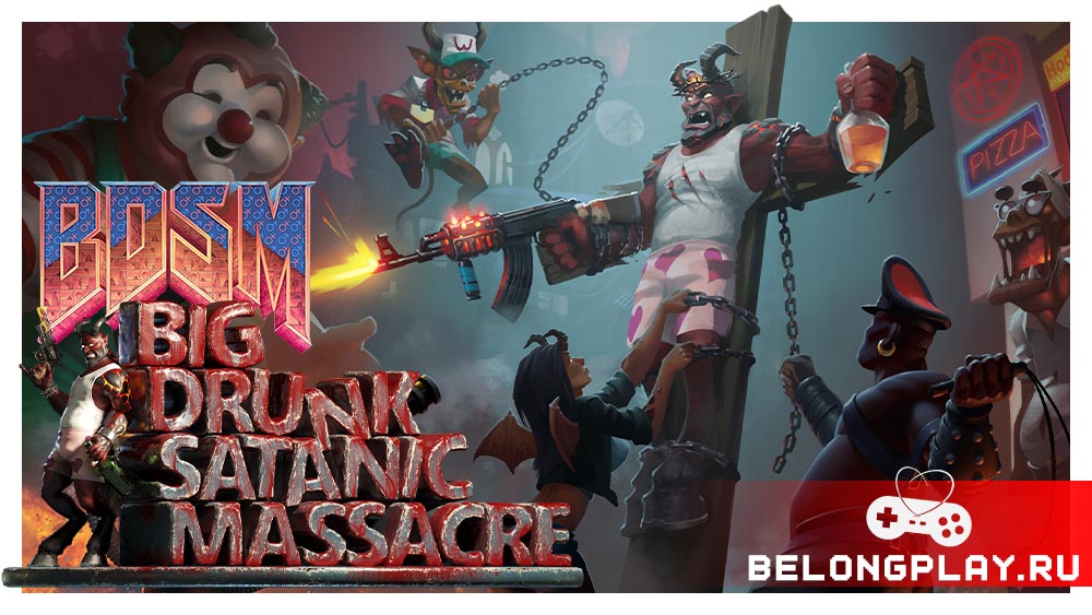 Big Drunk Satanic Massacre BDSM game cover art logo wallpaper poster