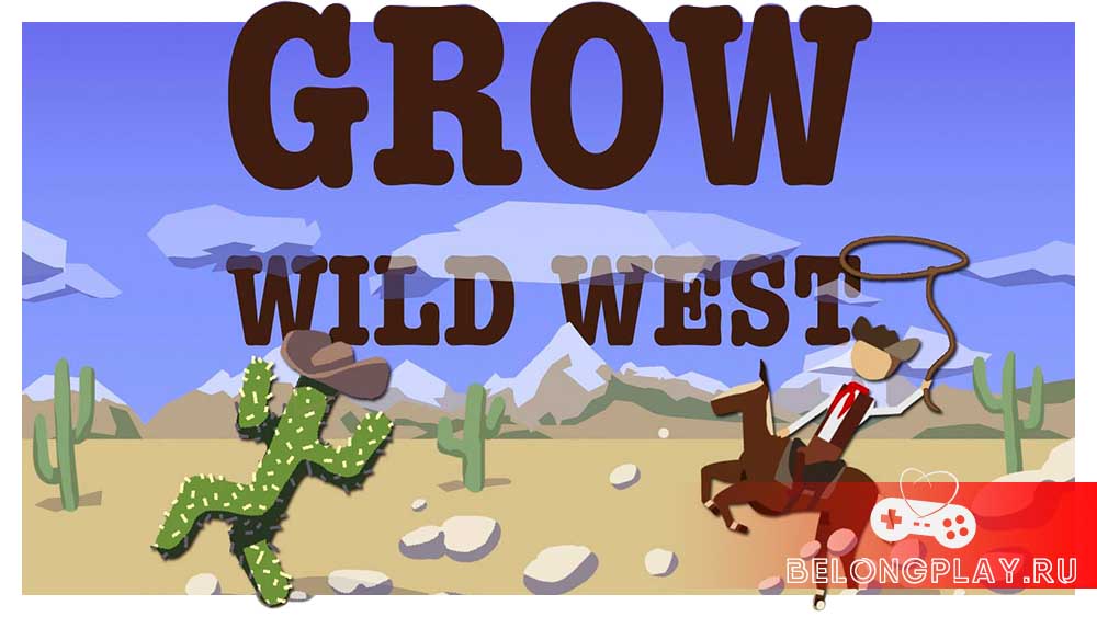 GROW: Wild West game cover art logo wallpaper
