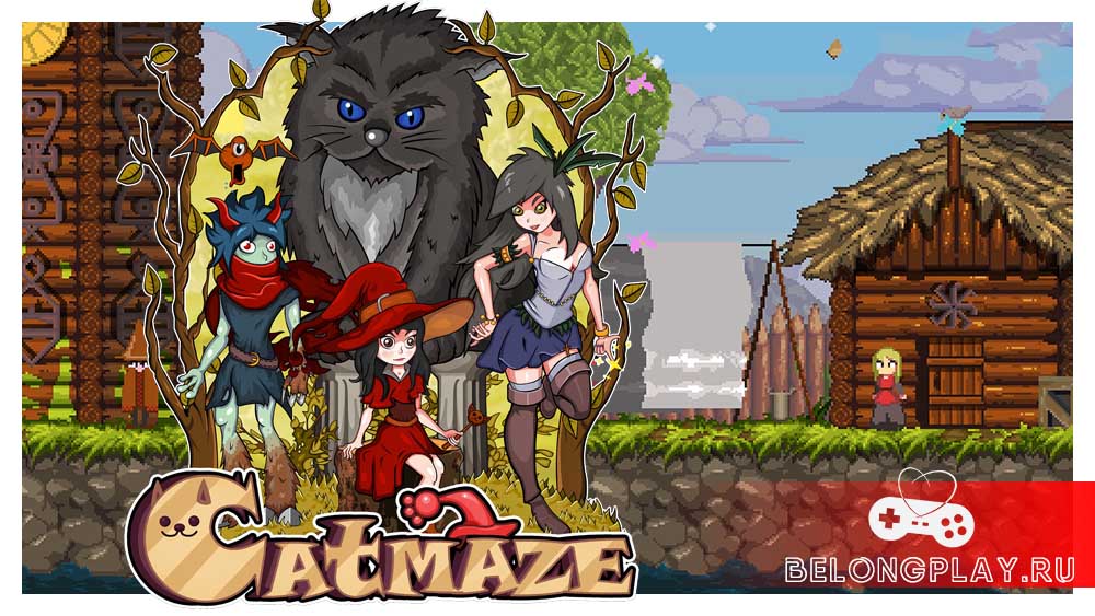 Catmaze art logo wallpaper game