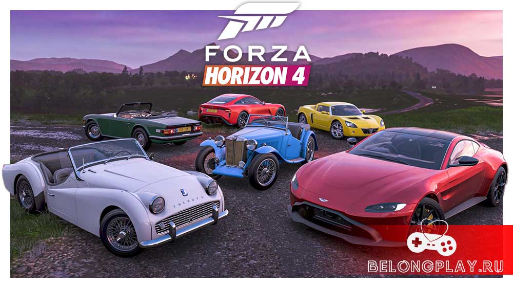 forza horizon 4 game cover wallpaper art logo