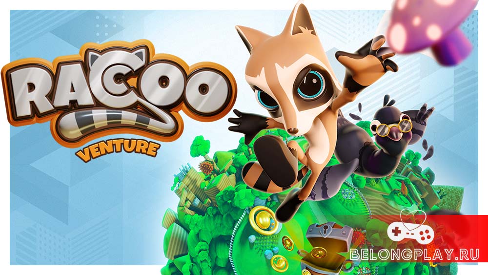 Raccoo Venture game cover art logo wallpaper 3d platformer 2023
