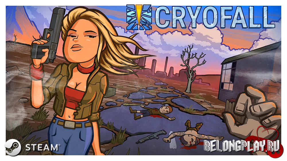 CryoFall game art logo wallpaper