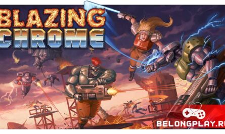 Blazing Chrome Logo Game Art Wallpaper cover