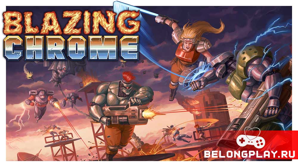 Blazing Chrome Logo Game Art Wallpaper cover