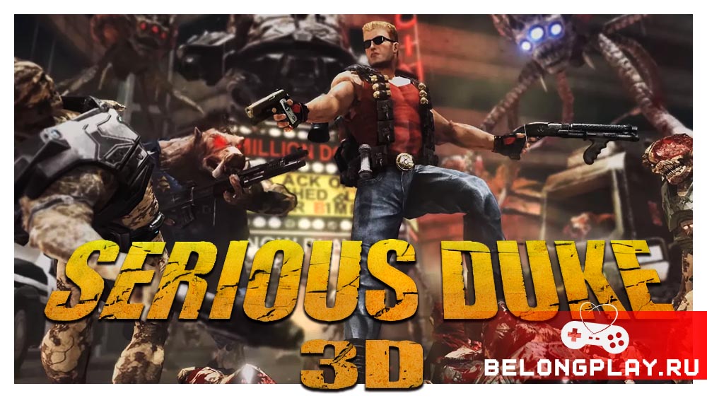 Serious Duke 3D game cover art logo wallpaper poster