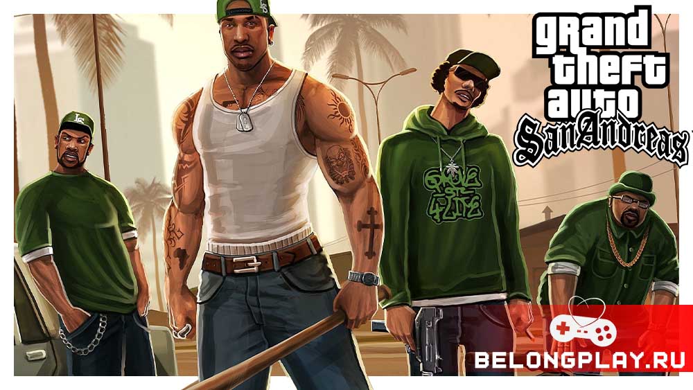 Grand Theft Auto: San Andreas GTA SA logo game cover wallpaper poster