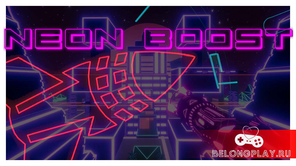 Neon Boost game art logo cover wallpaper