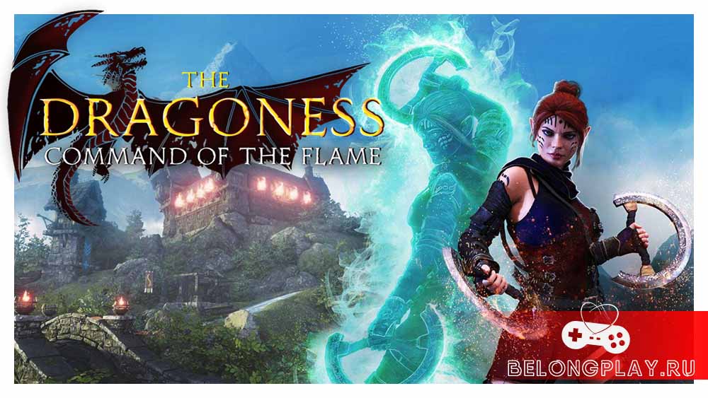 The Dragoness: Command of the Flame art logo wallpaper game cover