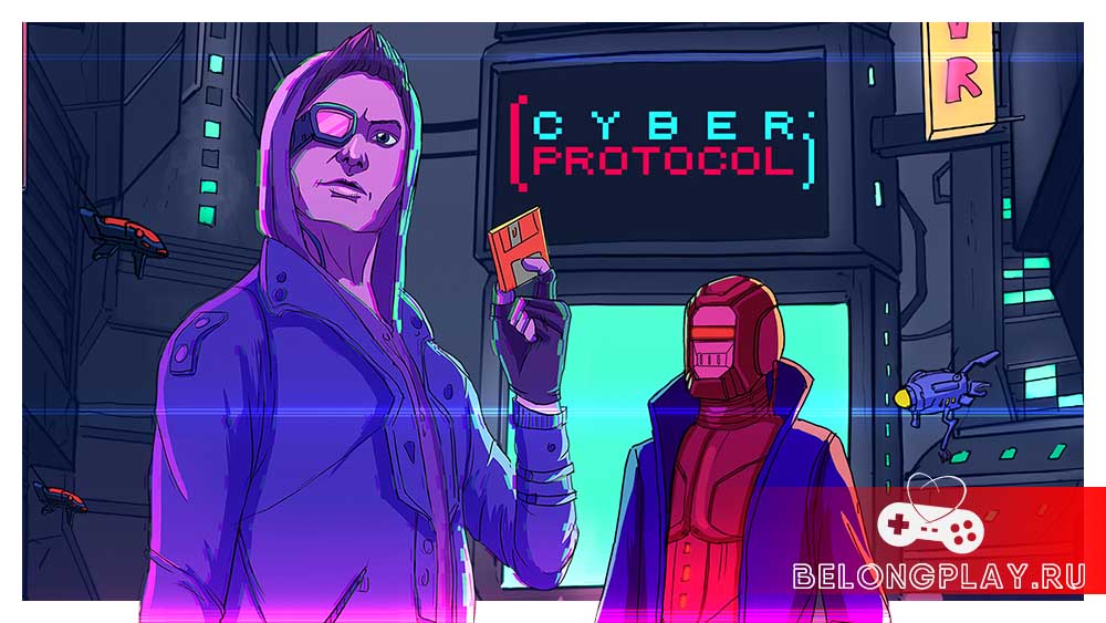 Cyber ​​Protocol art game wallpaper logo