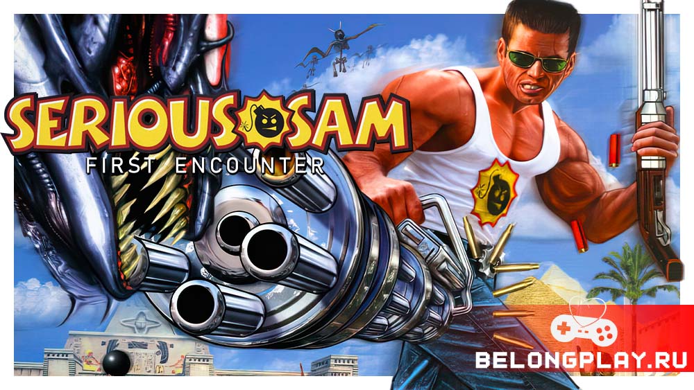 Serious Sam: The first Encounter cover poster art logo wallpaper