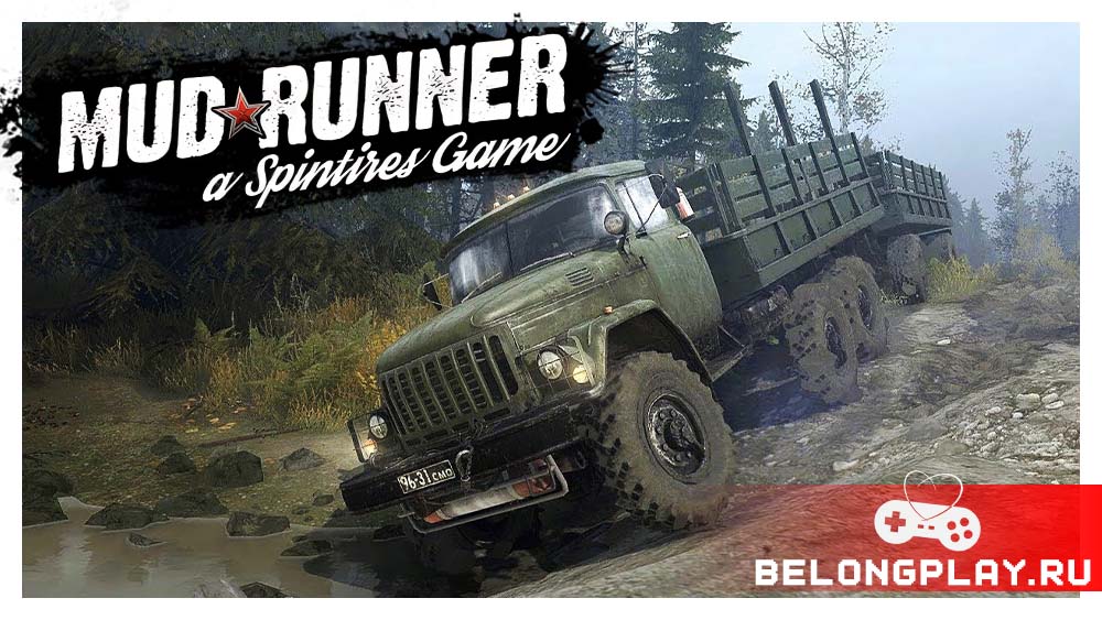 MudRunner art logo game cover wallpaper spintires