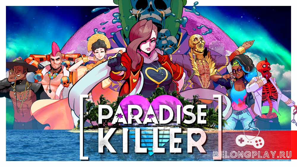 Paradise Killer art logo wallpaper