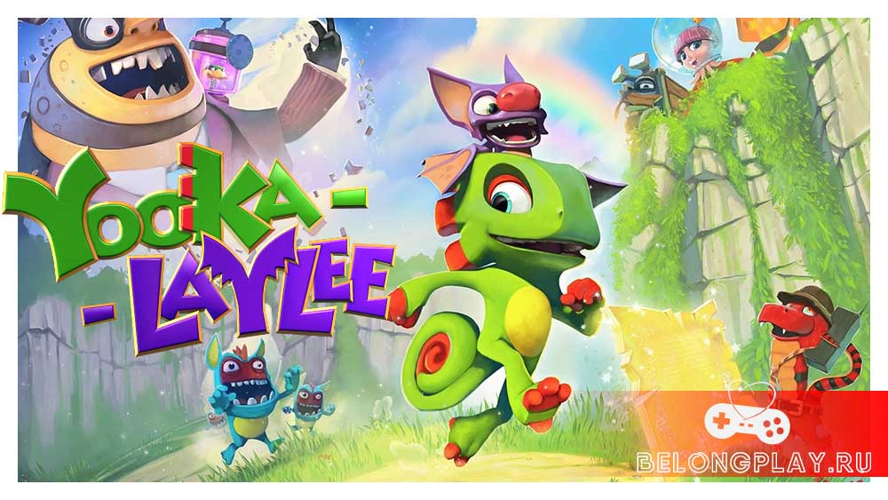 Yooka-Laylee game cover art logo wallpaper