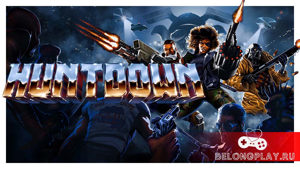 Huntdown game cover art logo wallpaper
