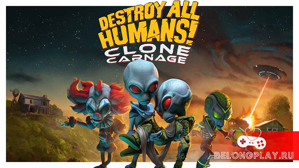 Destroy All Humans! Clone Carnage art game logo wallpaper