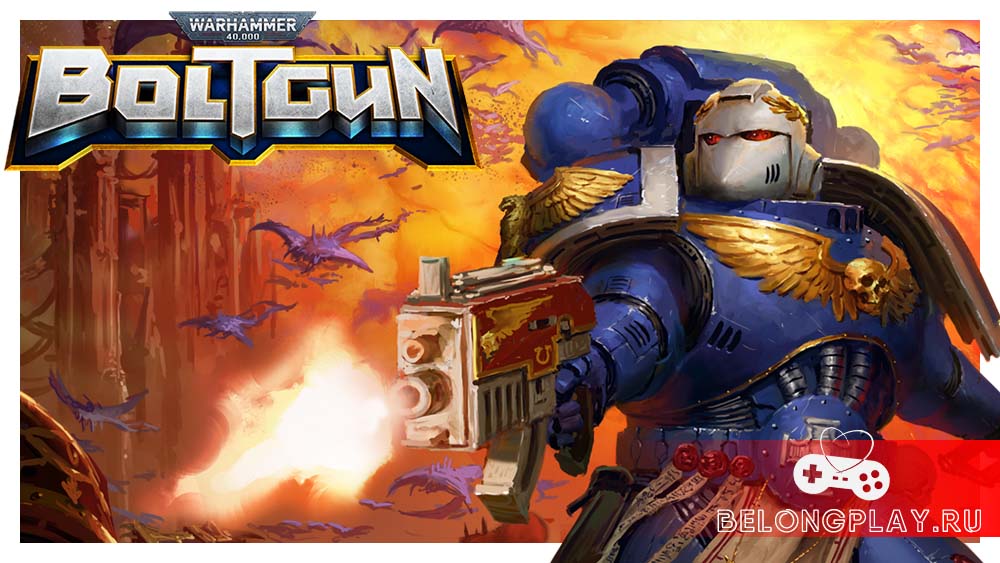 Warhammer 40,000: Boltgun game cover art logo wallpaper