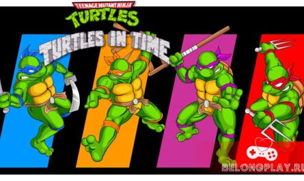 TMNT Teenage Mutant Ninja Turtles: Turtles In Time game cover art logo wallpaper