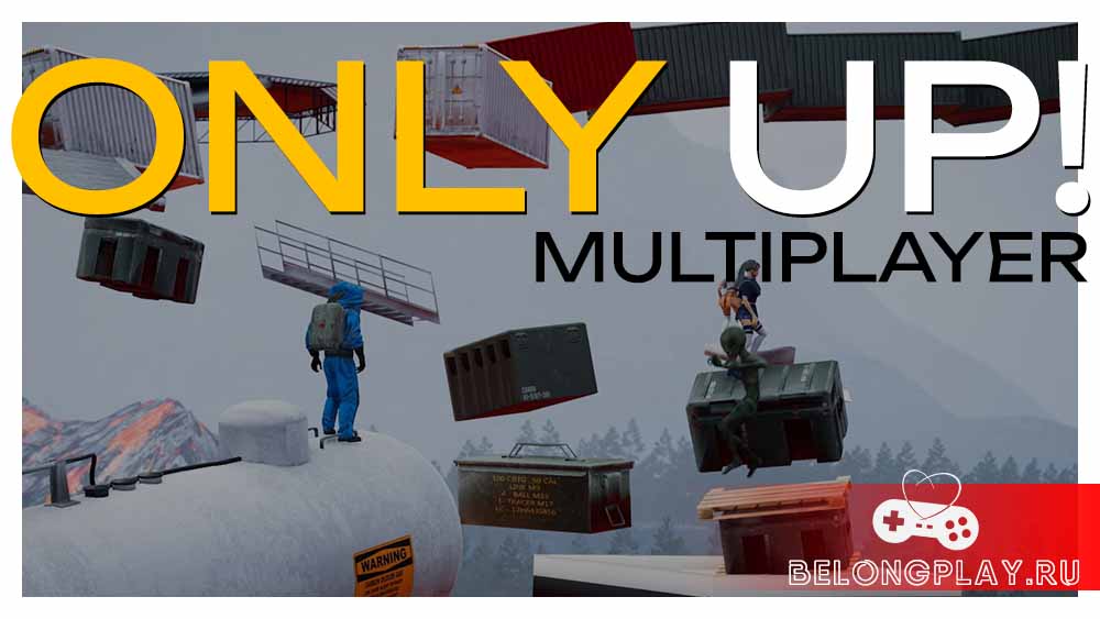 Only Up! multiplayer parkour game platformer scum art logo wallpaper