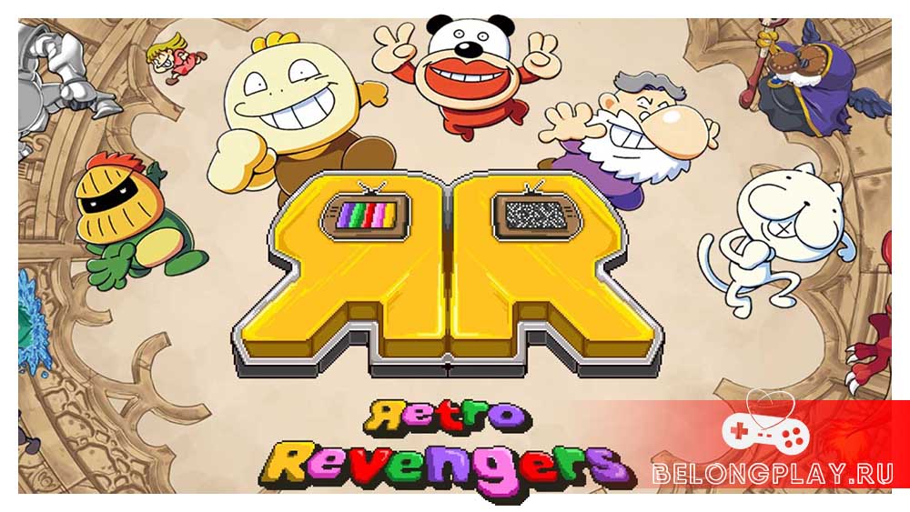 Retro Revengers game cover art logo wallpaper