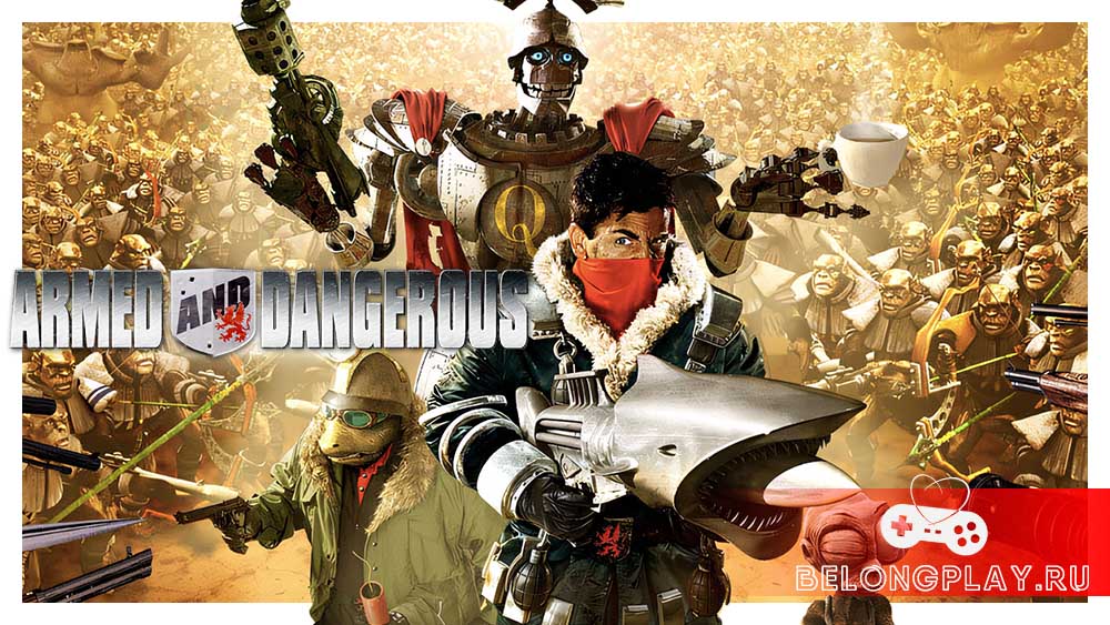 Armed and Dangerous game cover art logo wallpaper