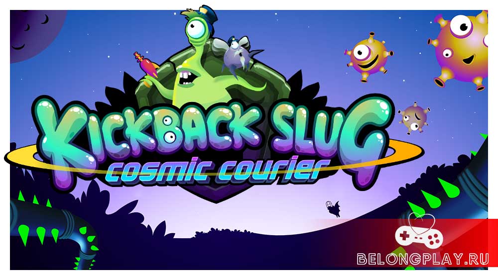 Kickback Slug: Cosmic Courier game cover art logo wallpaper