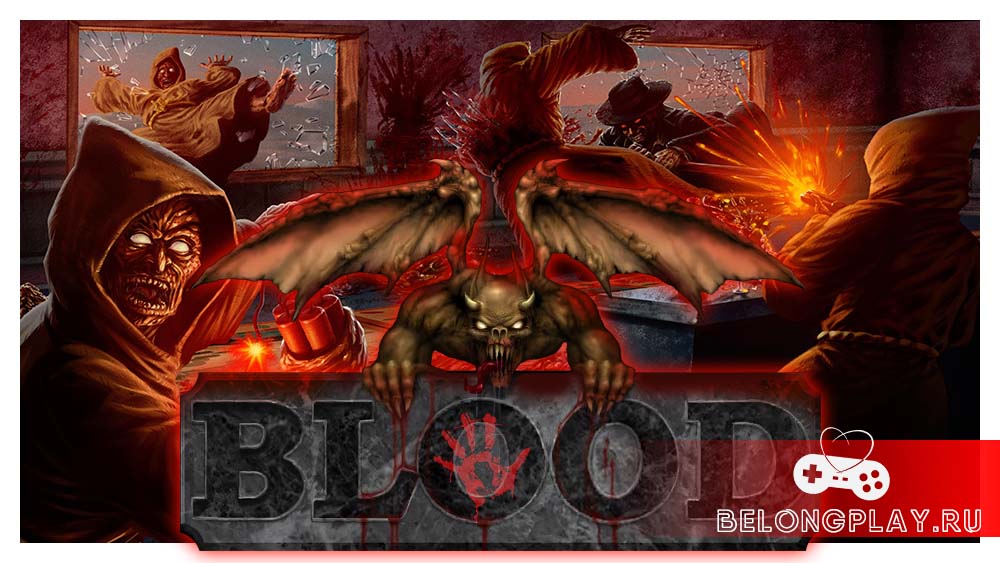 Blood 1997 game cover art logo wallpaper