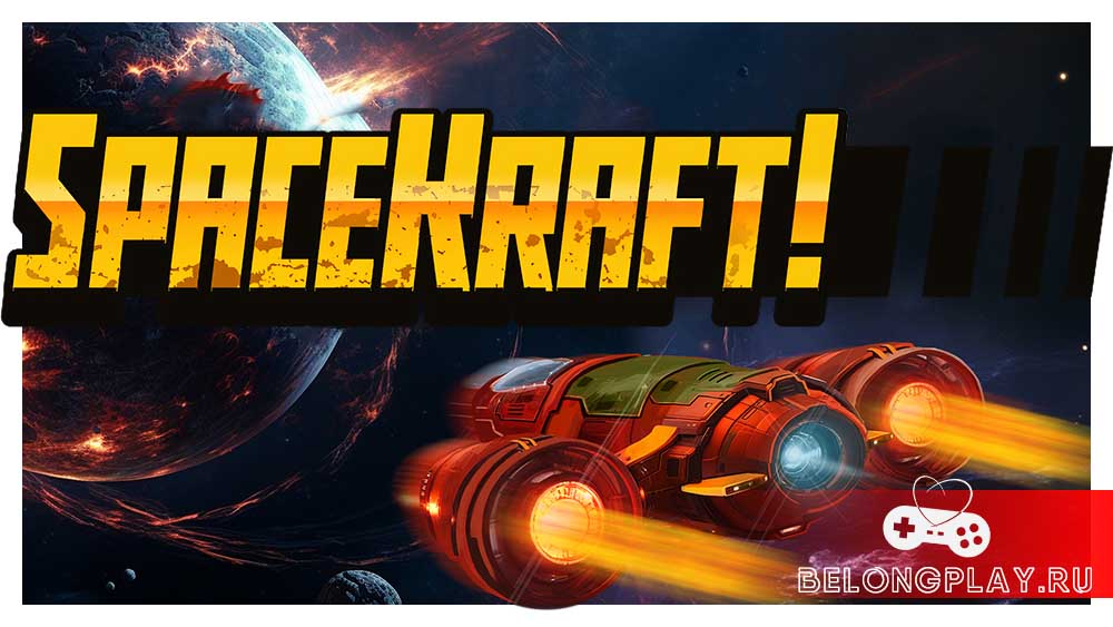 SpaceKraft game cover art logo wallpaper