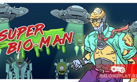 Super Bio-Man Супер Био-Мужик game cover art logo wallpaper