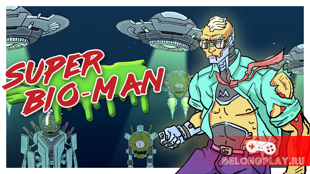 Super Bio-Man Супер Био-Мужик game cover art logo wallpaper