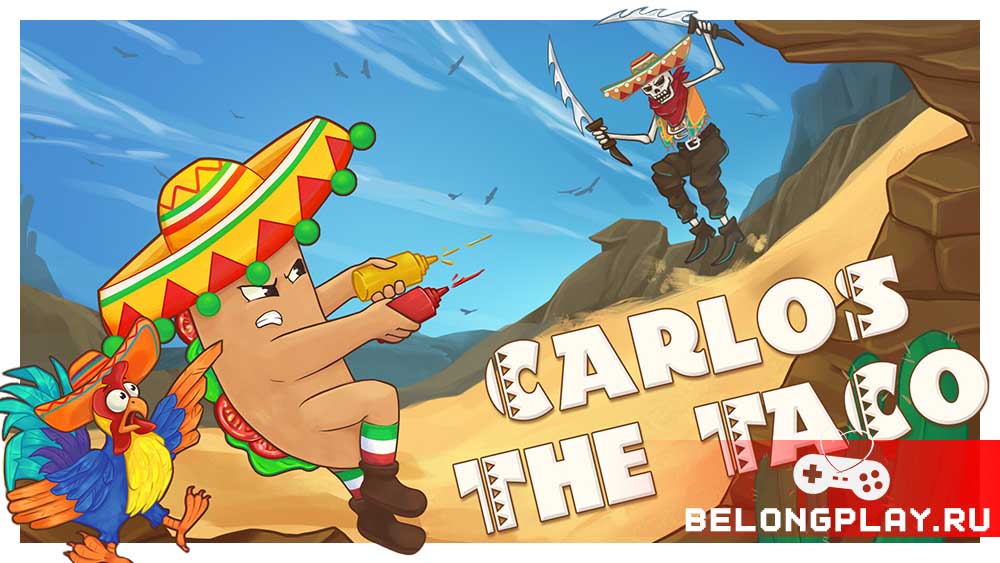 Carlos the Taco game art logo