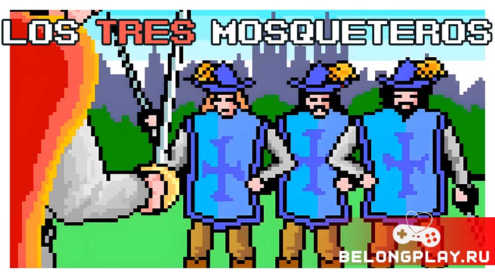 Los Tres Mosqueteros game cover art logo wallpaper dos retro