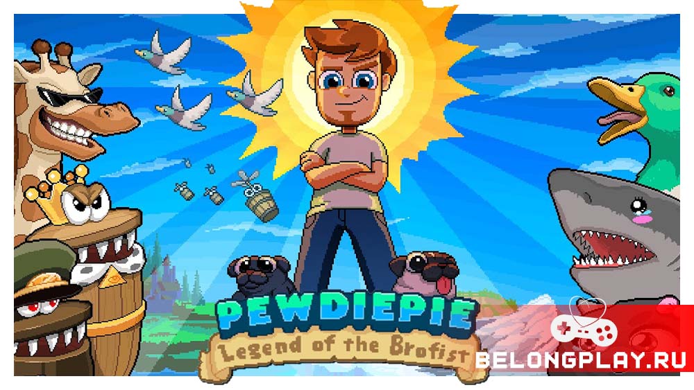 PewDiePie: Legend of the Brofist game cover art logo wallpaper